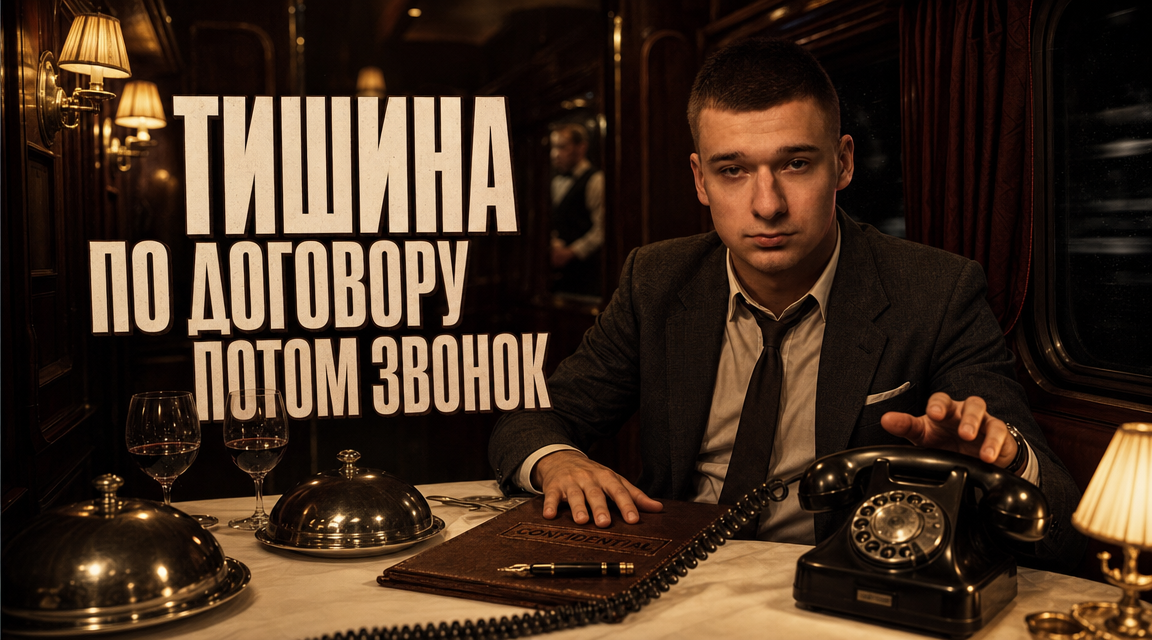 Обложка к байке: ведение рекламы в режиме «только ставки» — агентство видит просадку, но молчит; поезд, контракт, звонящий телефон