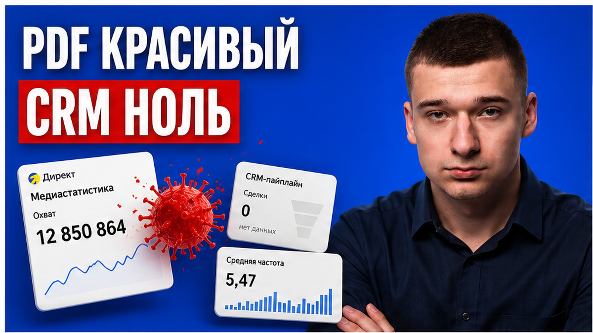 Охват в PDF красивый, а в CRM ноль? Частота показов в медийке Директа — проверка за 45 минут