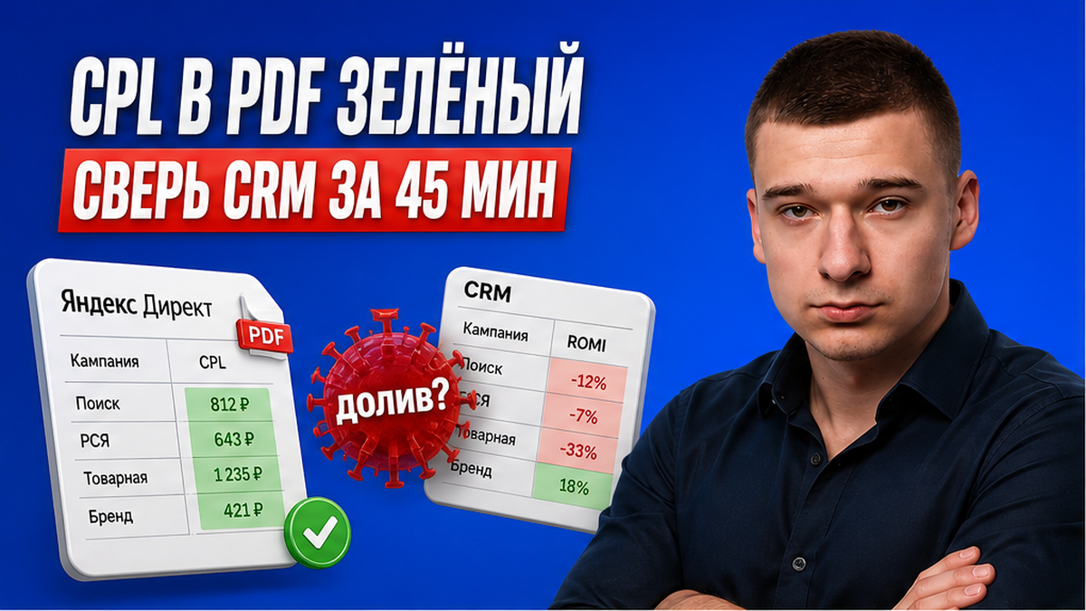 ROMI в маркетинге: CPL зеленеет в PDF — что сверить по CRM за 45 минут до долива