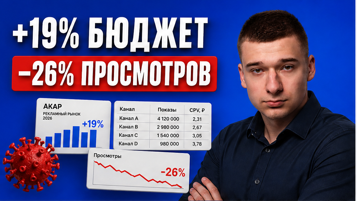 АКАР: +19% бюджет, -26% просмотров — сверьте CPV в CRM за 45 минут